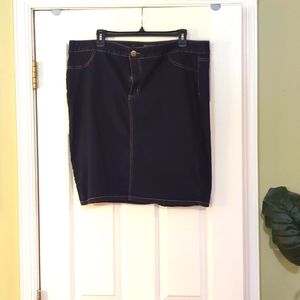 Dark denim skirt